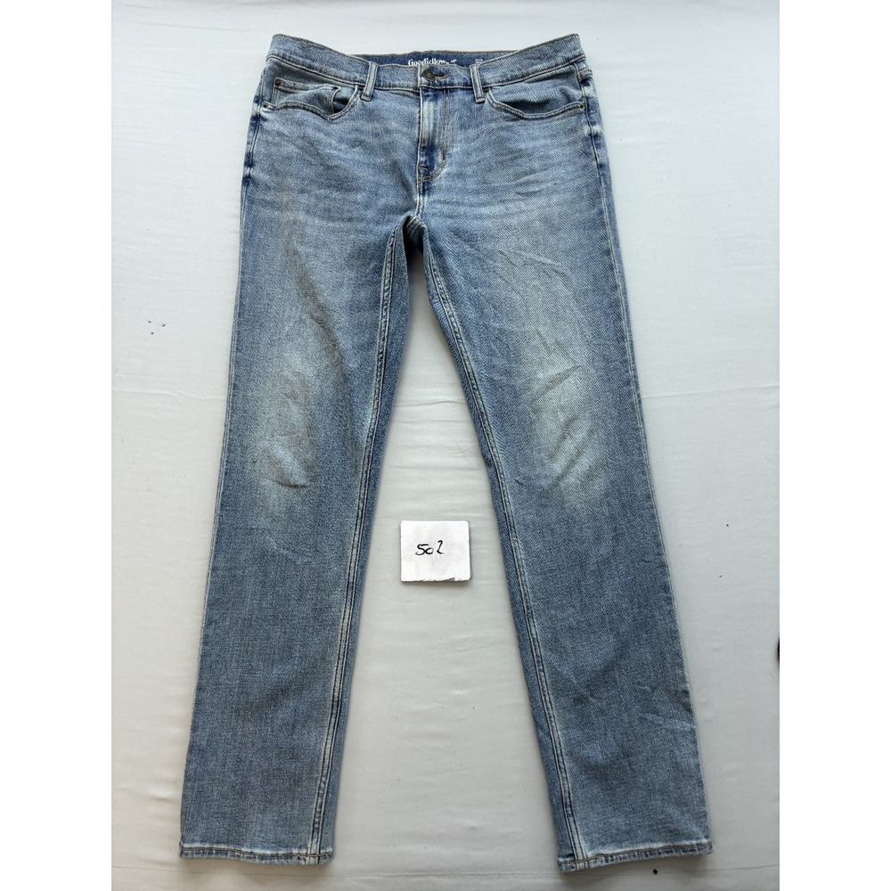 Goodfellow & Co Mens Slim Fit Jeans 34x32 Light Wash Total Flex Denim Blue